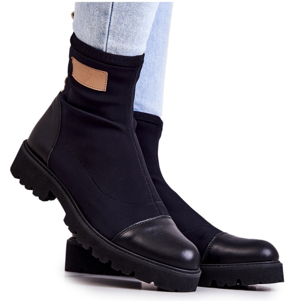 NICOLE women’s fabric slip-on boots in size 10 black